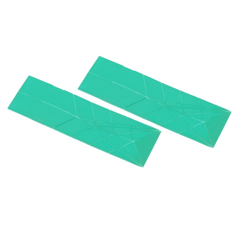 Flat Measuring Spoon 2pcs Green PP Material Space Saving Design Folding Kitchen Tool - Easy To Clean Precision Measuring Spoon for Home Cooks and Bakers - Image 3