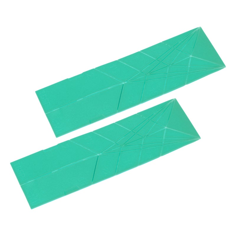 Flat Measuring Spoon 2pcs Green PP Material Space Saving Design Folding Kitchen Tool - Easy To Clean Precision Measuring Spoon for Home Cooks and Bakers - Image 4