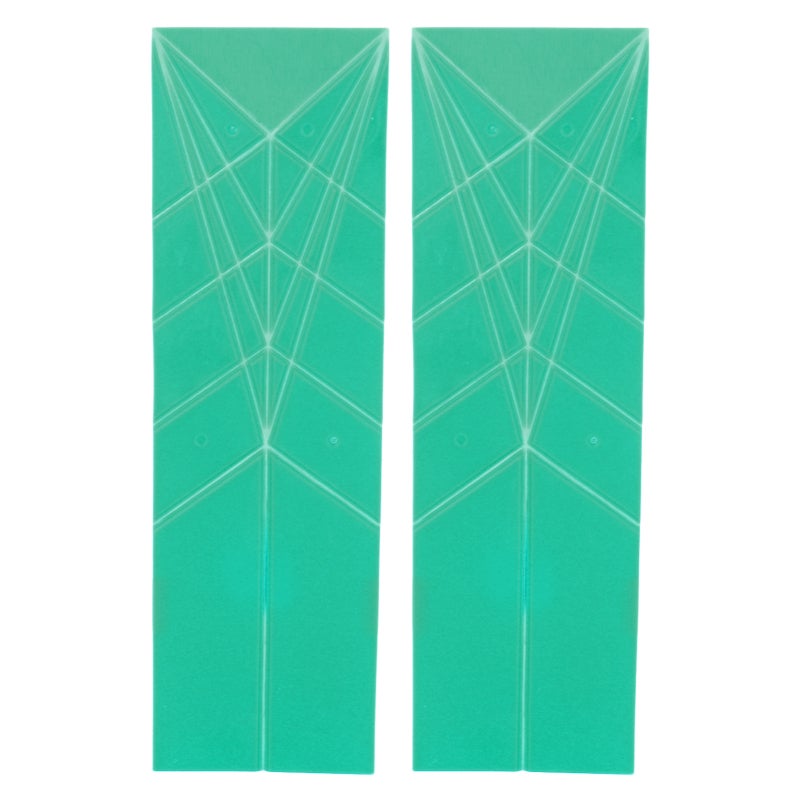 Flat Measuring Spoon 2pcs Green PP Material Space Saving Design Folding Kitchen Tool - Easy To Clean Precision Measuring Spoon for Home Cooks and Bakers - Image 1