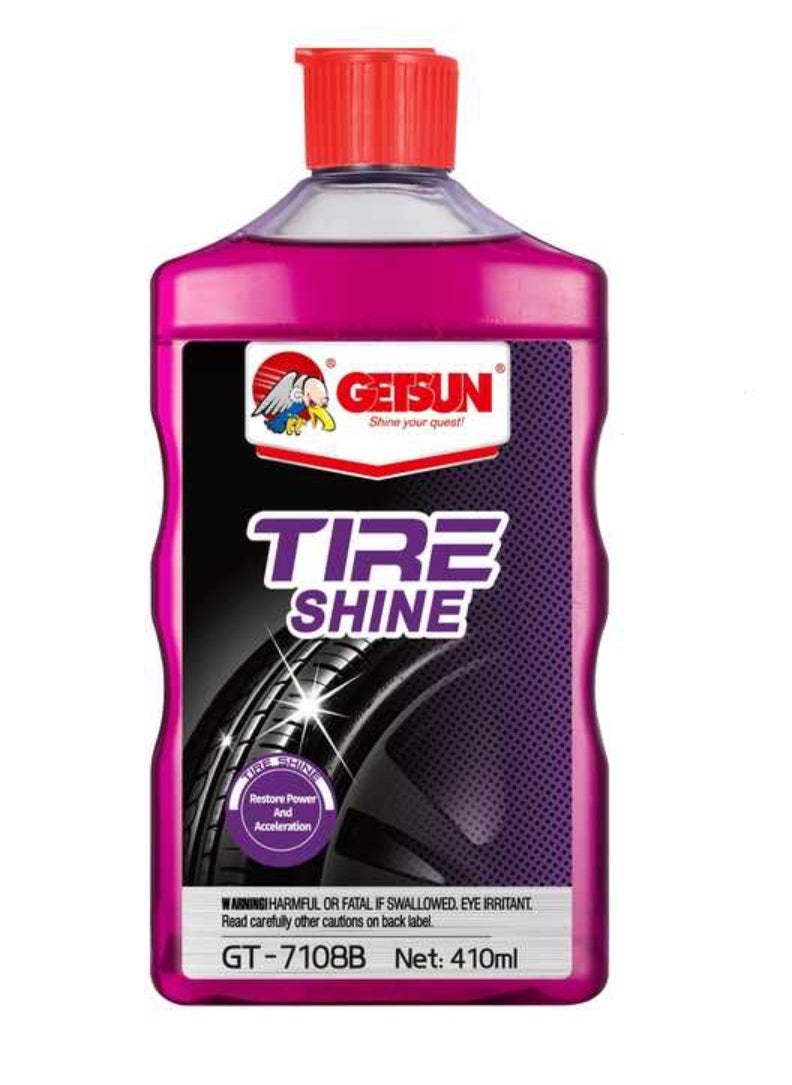 GETSUN Tire Shine Protection Spray 410ML – Long-Lasting Gloss, UV Protection, and Weather-Resistant Formula for Deep Black Shine  - Image 1