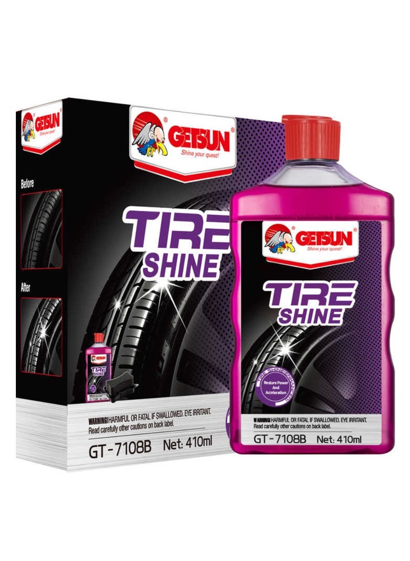 GETSUN Tire Shine Protection Spray 410ML – Long-Lasting Gloss, UV Protection, and Weather-Resistant Formula for Deep Black Shine  - Image 4
