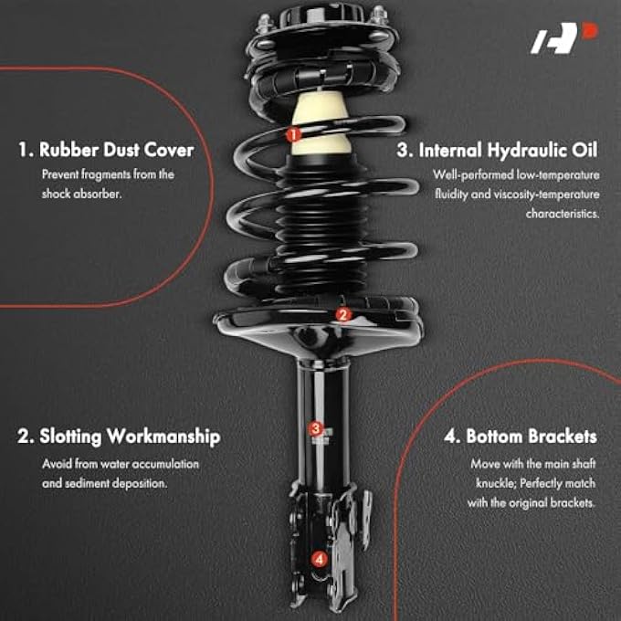 A-Premium Front Complete Strut And Coil Spring Assembly Compatible With Toyota Camry 1992 1993 1994 22L 2Pc Set - Image 4