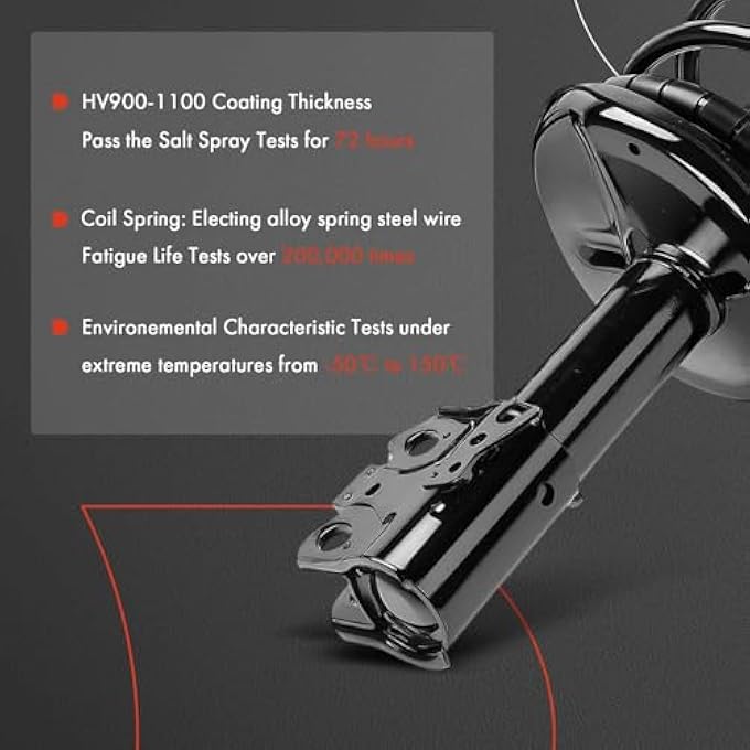 A-Premium Front Complete Strut And Coil Spring Assembly Compatible With Toyota Camry 1992 1993 1994 22L 2Pc Set - Image 5