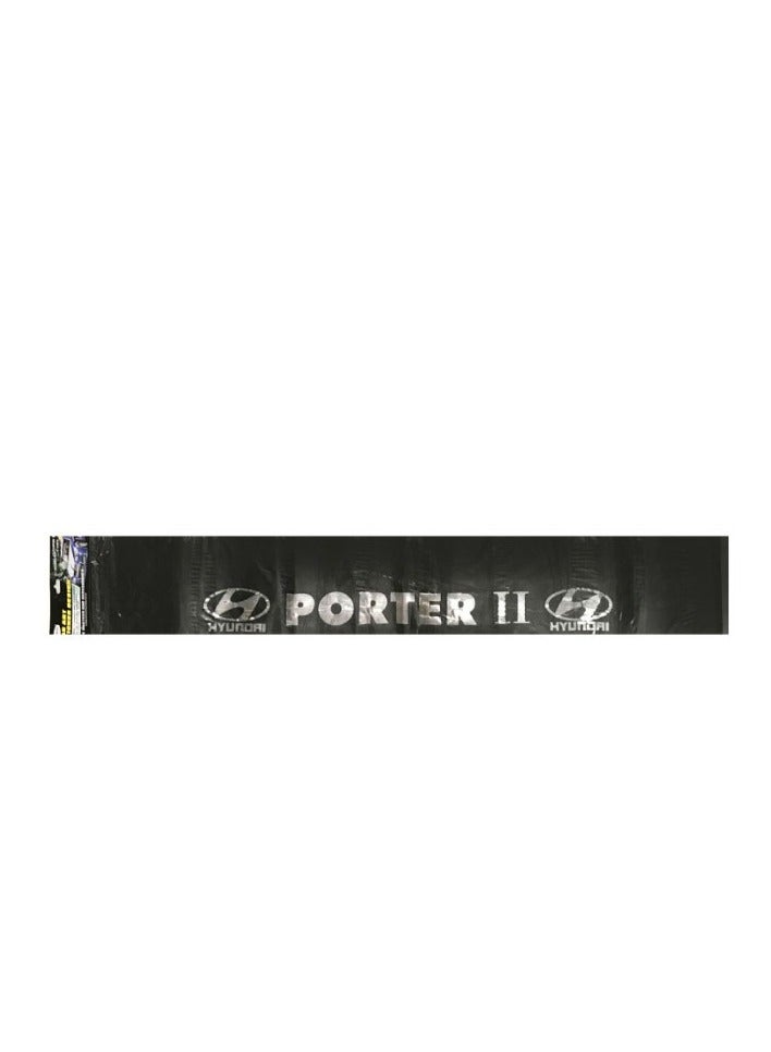 Car Styling Sticker Brand Letter Logo Plain Black Silver Hyundai "Porter Ii"