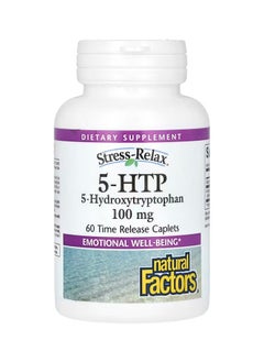 natural Factors Stress-Relax 5-HTP 100 mg 60 Time Release Caplets  - Image 1