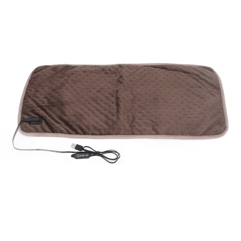 USB Heating Pad: 11.8x23.6In Skin Friendly Fabric - 3 Heat Settings Portable Electric Blanket for Home Office, Neck Shoulder Back Leg Warmth - Image 4