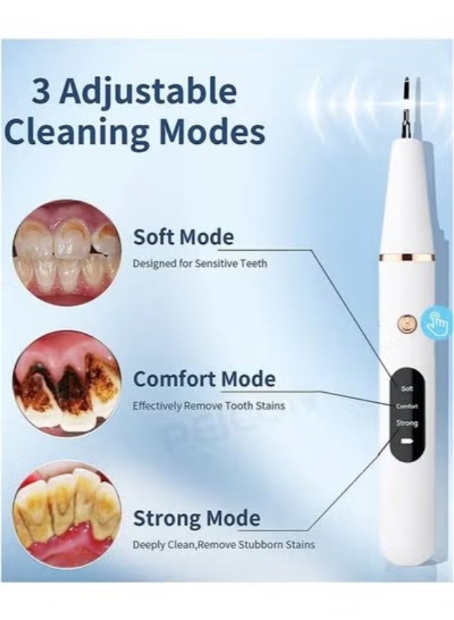 JS Household Tooth Cleaner, Electric Rechargeable Plaque Remover for Teeth,Teeth Cleaning Kit with LED Light, Teeth Whitening Kit, Teeth Cleaning Calculus Removal, Oral Hygiene Set, Dental Instruments - Image 4