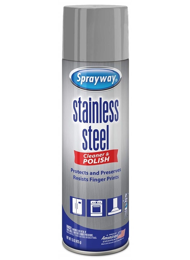Sprayway Water-Based Stainless Steel Cleaner, 15 Fl Oz (Pack of 1) - Image 1