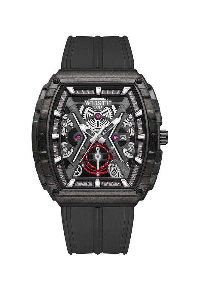 WLISTH WLISTH Wristwatch Men Watches Fashion Multifunction Wristwatch Abrastion Resistant Glass Display Chronograph Calendar Date Watches  - Image 1