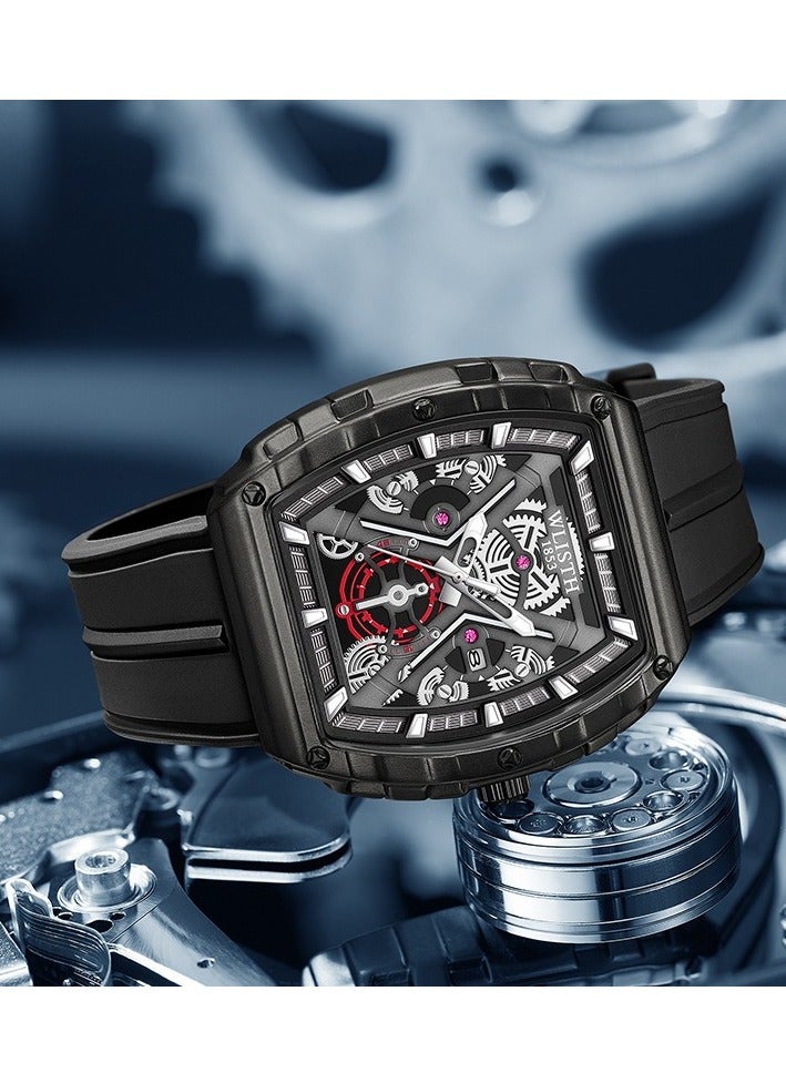 WLISTH WLISTH Wristwatch Men Watches Fashion Multifunction Wristwatch Abrastion Resistant Glass Display Chronograph Calendar Date Watches  - Image 2