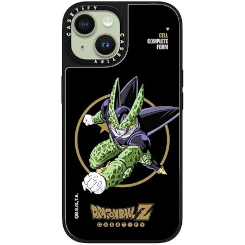 Casetify Mirror iPhone 15 Case 【Dragon Ball Colab/Reflective / 4.9ft Drop Protection/Magsafe】 - Cell Complete Form - Silver on Black - Image 3