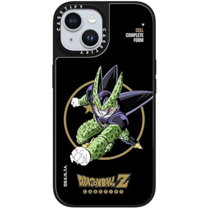 Casetify Mirror iPhone 15 Case 【Dragon Ball Colab/Reflective / 4.9ft Drop Protection/Magsafe】 - Cell Complete Form - Silver on Black - Image 4