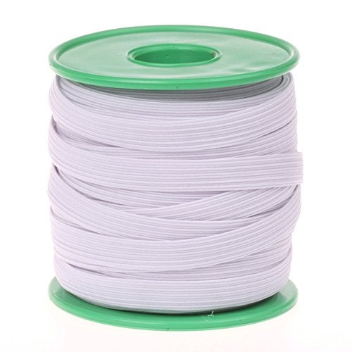 COTOWIN 3/8-inch White Braided Polyester Elastic Roll (24 Yards) - Image 1