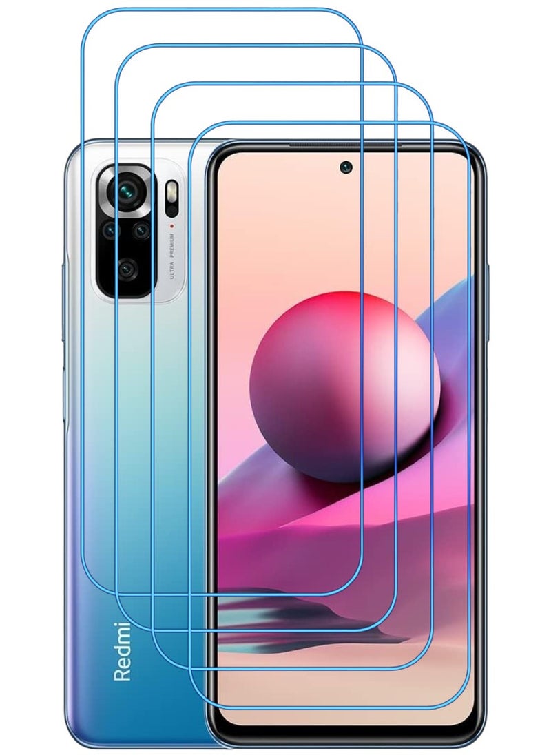 ACLIX 4 Pieces Antistatic ESD Dustproof Premium Quality High Definition Clear Tempered Glass Screen Protector Designed For Xiaomi Redmi Note 10 - Image 1