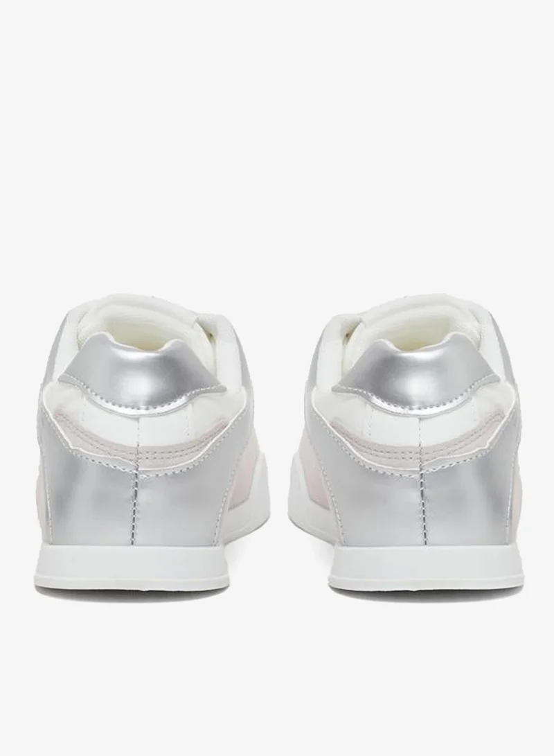 Styli Active Panelled Lace Up Flatform Sneakers