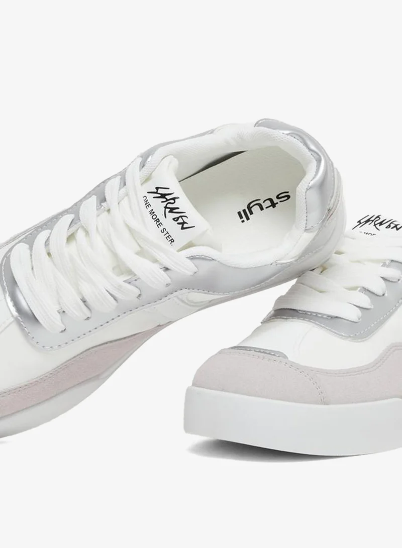 Styli Active Panelled Lace Up Flatform Sneakers