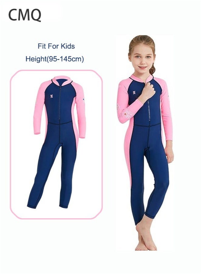 Generic Summer New Children's long sleeved one-piece swimsuit, Outdoor Quick Drying Sun Protection Swimsuit, Small and Medium-sized Children's Jellyfish Suit, Suitable for Boys and Girls Aged 3-12  - Image 1