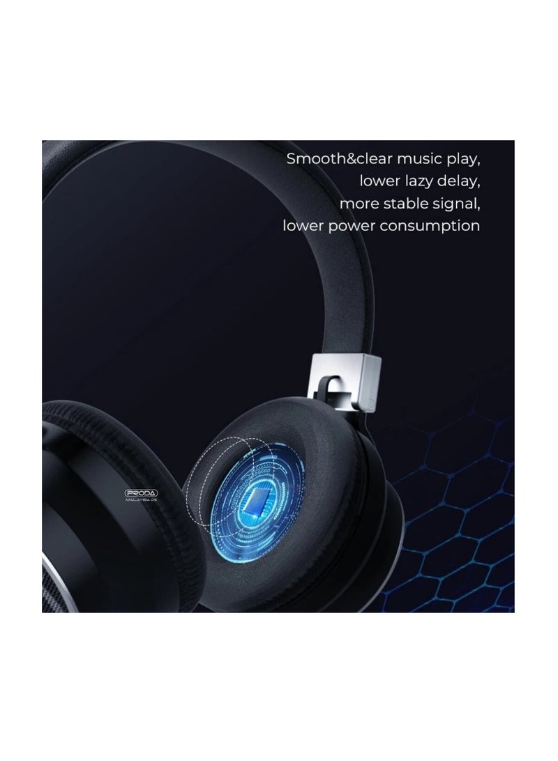 برودا سماعات رأس ستيريو مزودة بخاصية إلغاء الضوضاء سماعات رأس لاسلكية PRBH400 - Image 3