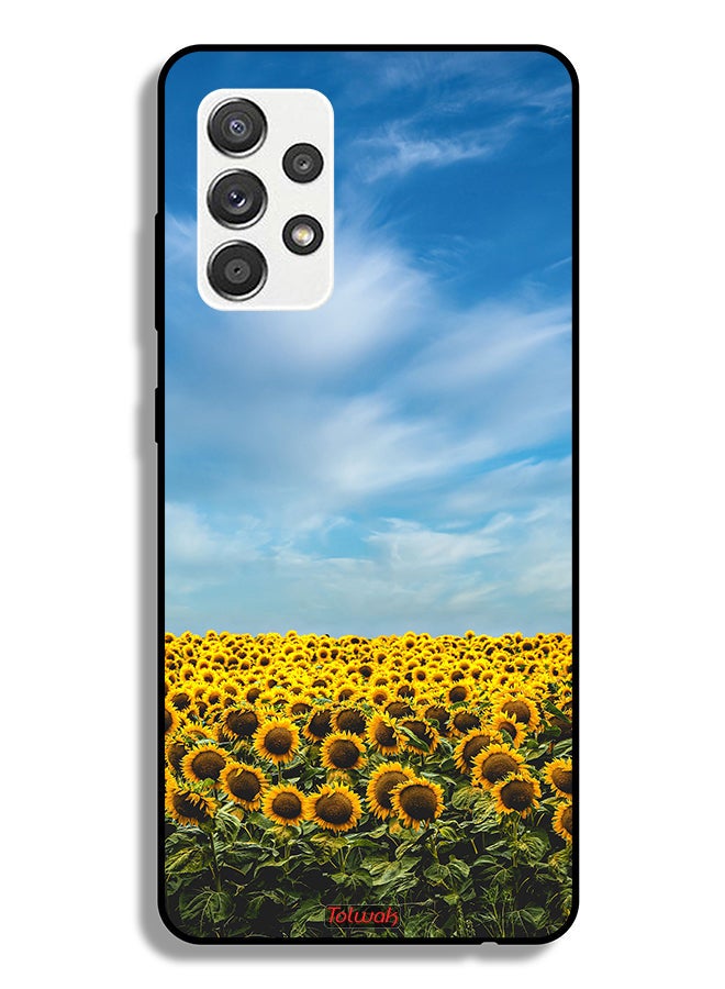 Tolwak Samsung Galaxy M32 5G Protective Case Cover Sunflowers Under The Sky - Image 1