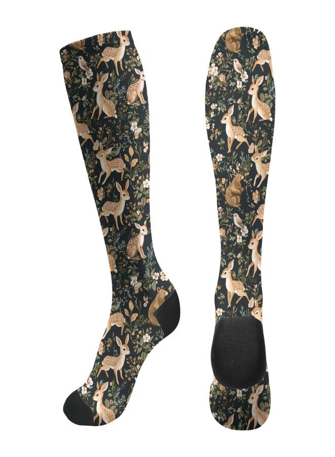 MOLIAN جوارب ضغط موليان بتصميمات الغزلان والأرانب والدببة والطيور، للنساء والرجال، توفر أفضل دعم للدورة الدموية أثناء الجري والرضاعة والحمل. - Image 1