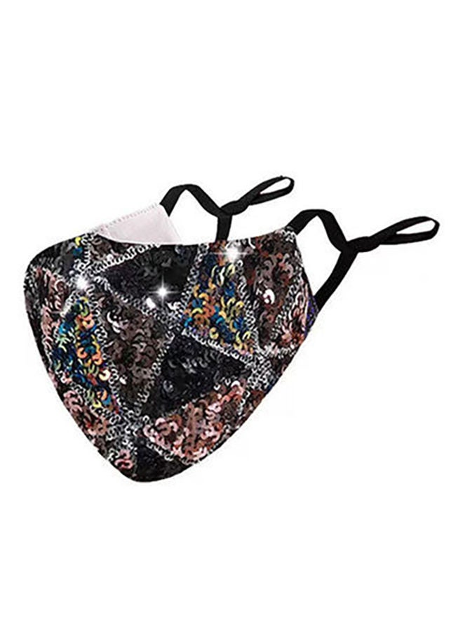 NIBEMINENT Reusable Fashion Sequin Mask - Image 1