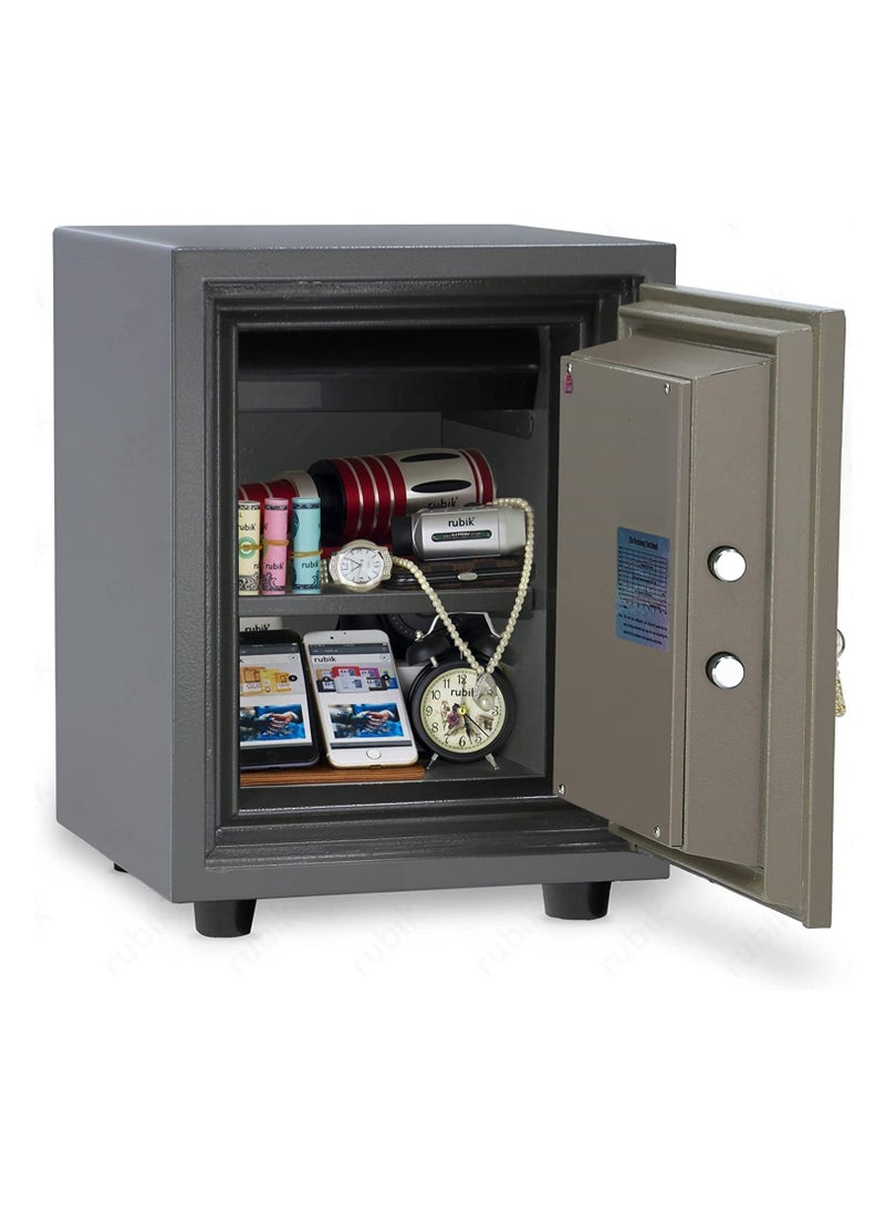 KARNAK - Karnak Safe Box Locker with Handle 2-Keys Fire Resistant, Waterproof for Home, Office, Hotel, Privacy Room, Bank GW-50KL Color Vertical Green 42Kg - Image 1