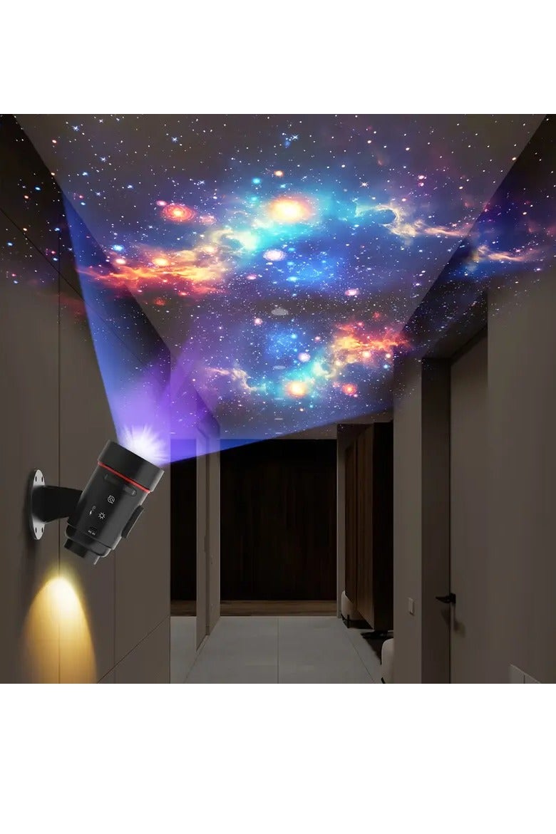 BlueFire 2025 Upgraded 4K Ultra-Clear 2in1 Galaxy Star Projector – 360° Rotating Nebula & Starry Sky Effect, HD Planetarium Projection with Adjustable Brightness, Timer & Auto-Off | USB-Powered LED Night Light for Bedroom, Living Room, Kids Room | 6 Film Discs, Quiet Operation, Ideal Gift for Home Decor - Image 1