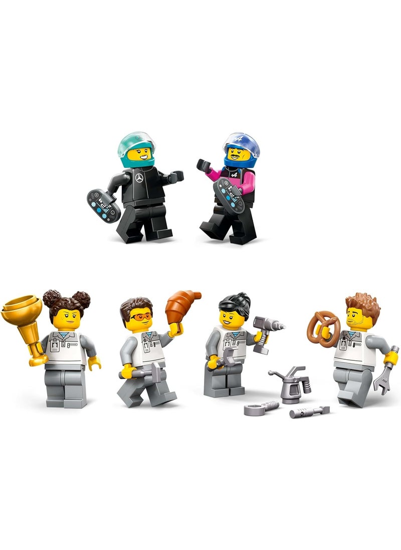 LEGO LEGO F1 Garage & Mercedes-AMG & Alpine Cars Building Toy Set 60444  - Image 4