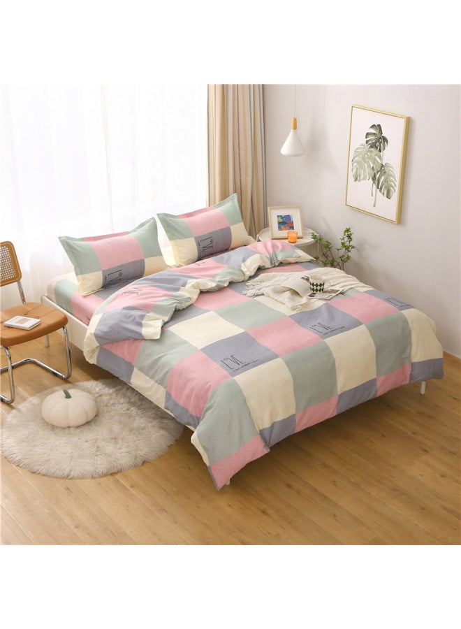 غطاء لحاف قطعة واحدة 150 × 200 غطاء لحاف فردي لسكن الطلاب 200 × 230 سم لحاف مزدوج من القطن المقلد لأربعة مواسم بالجملة - اللون: أحب - المواصفات: غطاء لحاف 180 × 200 سم - Image 1