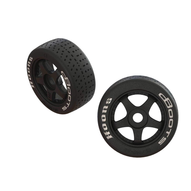 ARRMA Dboots Hoons 42100 29 Belted Rc Tires with Foam Inserts Mounted On 5Spoke Black Wheels Set of 2 ARA55062 - Image 3
