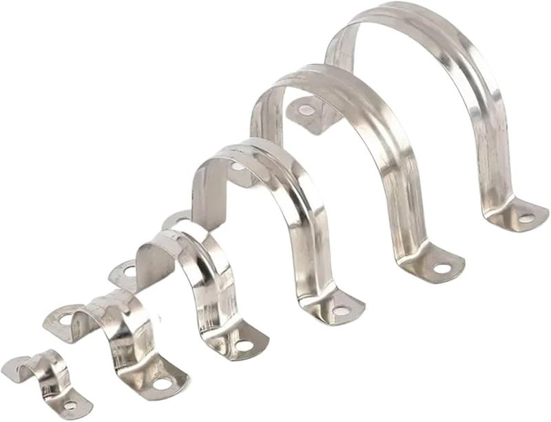 Stainless Steel Conduit Clamp 120pcs U Shaped Saddle Bracket For Pipe Mounting Size 201 M16 - Image 3