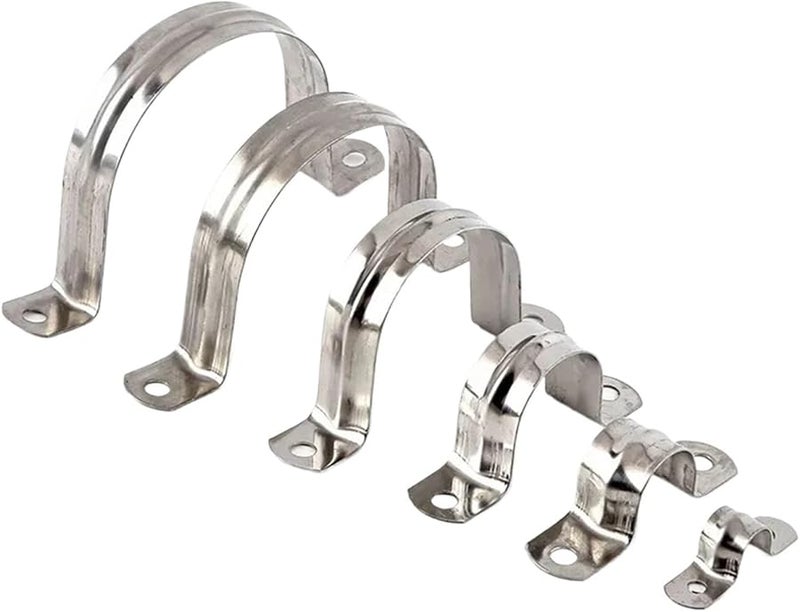 Stainless Steel Conduit Clamp 120pcs U Shaped Saddle Bracket For Pipe Mounting Size 201 M16 - Image 2