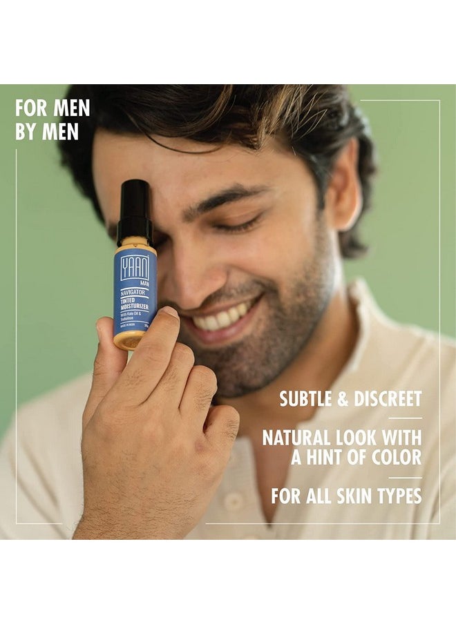 Yaan Man - Tinted Moisturizer For Men, 30Gm (Light) | Bb Cream | Improves Uneven Skin Tone| Hydrating And Light Weight, Non Sticky Makeup | With Kale Oil & Trehalose - Image 1