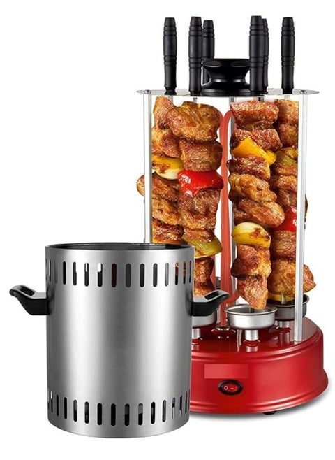 Barbecue Grills Oven - Rotating Vertical Grill - Countertop Electric BBQ Grill - Kabob Machine with 360° Smokeless Automatic Turning, Can Hold 12 Strings