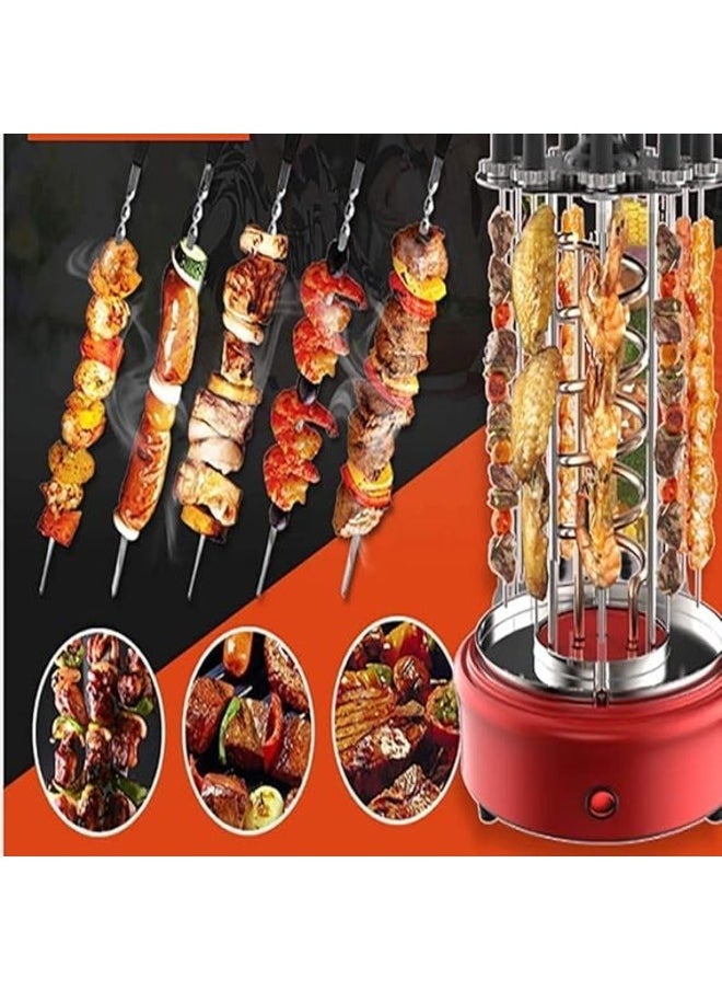 Barbecue Grills Oven - Rotating Vertical Grill - Countertop Electric BBQ Grill - Kabob Machine with 360° Smokeless Automatic Turning, Can Hold 12 Strings