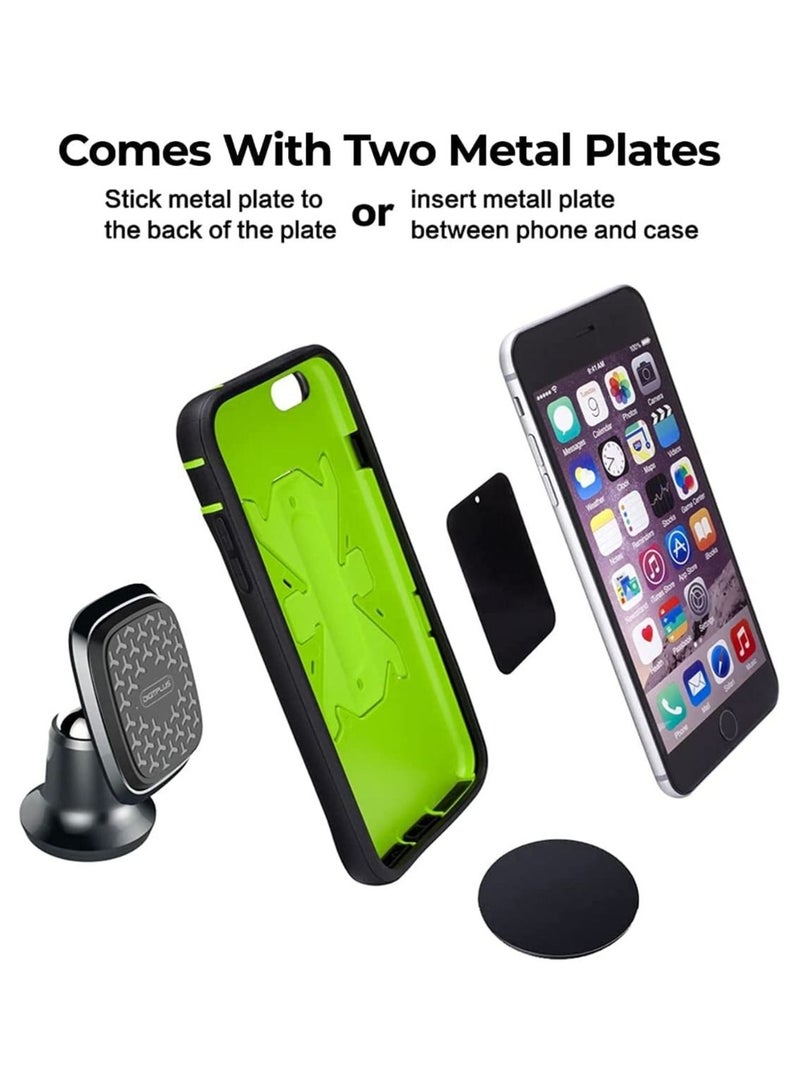 Digitplus حامل هاتف السيارة المغناطيسي لحامل الهاتف على لوحة القيادة مع قوة شفط قوية دوران 360 درجة 2 لوحات مغناطيسية بقوة مغناطيسية قوية متوافقة مع آيفون سامسونج هواوي - Image 4