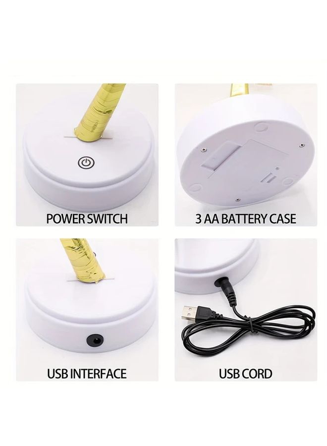 Warm White 72 LED Golden Leaf Bonsai Tree Light USB Battery Dual Powered Indoor Decor - Image 5