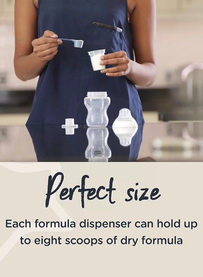 6-Pack Portable Baby Milk Powder Container 80ml, Transparent PP, Moisture And Dust Proof For Travel - Image 3