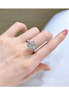 JOOLI Jewelry 5 Carat Moissanite Ring for Wedding Party Fashion Accessories Women Ladies Girls Best Seller Popular Shiny Jewellery Circular US Size Classice Elegant Diamond TK Hot Men Unisex Big Size  - Image 4