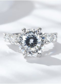 JOOLI Jewelry 5 Carat Moissanite Ring for Wedding Party Fashion Accessories Women Ladies Girls Best Seller Popular Shiny Jewellery Circular US Size Classice Elegant Diamond TK Hot Men Unisex Big Size  - Image 5