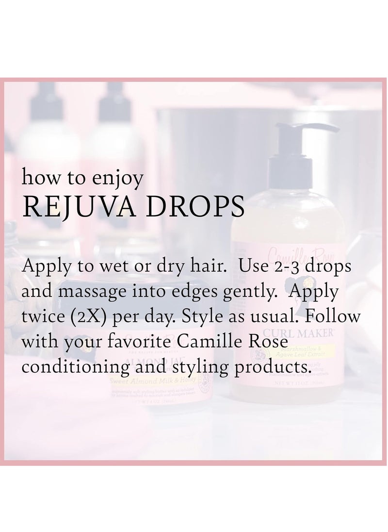 Camille Rose Naturals - Camille Rose Rejuva Grow Back Drops, with Castor Oil, Peppermint Oil and Saw Palmetto, for Hair Growth, 1.9 fl oz - Image 1