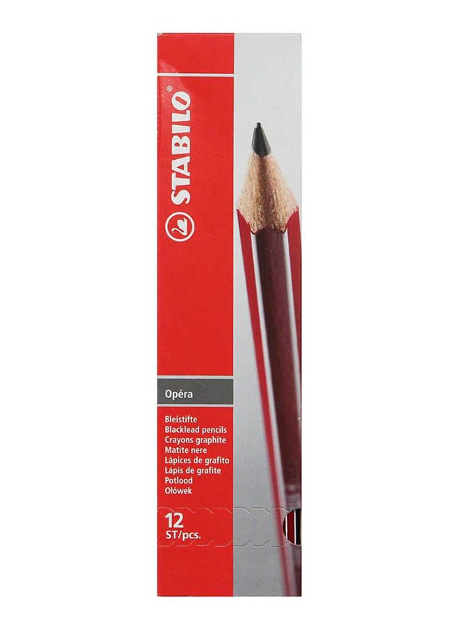 STABILO Pencil 3B Suitable For Classroom Red  - Image 1