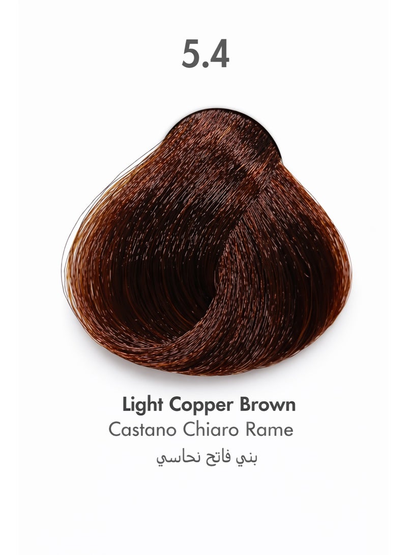 VIZO PROFESSIONAL VIZO Permanent Hair Color Cream No-5.4 LIGHT COPPER BROWN 120ML - Image 2