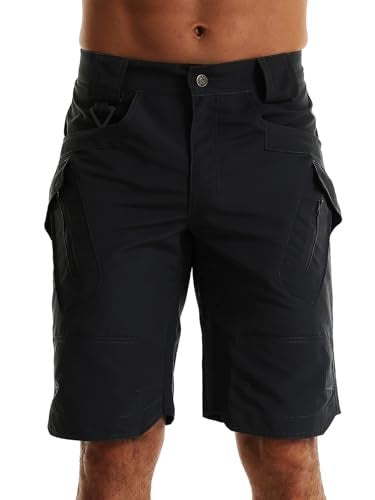 AUTIWITUA Men's Hiking Shorts Waterproof Tactical Cargo Short Pants Quick Dry Work Shorts with Multi Pockets(No Belt) - Image 4
