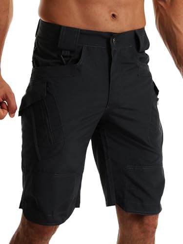 AUTIWITUA Men's Hiking Shorts Waterproof Tactical Cargo Short Pants Quick Dry Work Shorts with Multi Pockets(No Belt) - Image 2