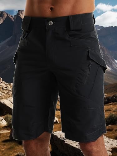 AUTIWITUA Men's Hiking Shorts Waterproof Tactical Cargo Short Pants Quick Dry Work Shorts with Multi Pockets(No Belt) - Image 3