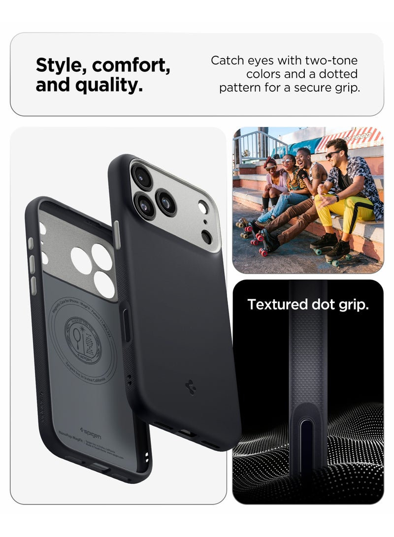 Spigen غطاء حماية Nano Pop MagFit لجهاز iPhone 17 Pro Max مع تقنية MagSafe - سمسم أسود - Image 4