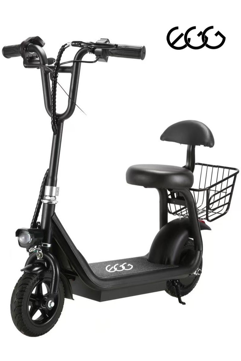 Egg Electric Scooter with Basket for kids | Electric Scooter | Electric Scooter with Seat | Foldable Electric Scooter | 36V Voltage | 250W Motor | Front and Rear Lights | Storage Basket | 8-Inch Tires - Image 1