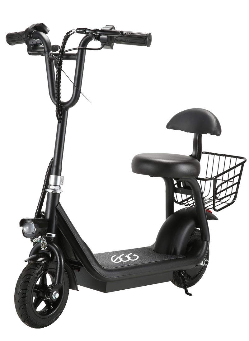 Egg Electric Scooter with Basket for kids | Electric Scooter | Electric Scooter with Seat | Foldable Electric Scooter | 36V Voltage | 250W Motor | Front and Rear Lights | Storage Basket | 8-Inch Tires  - Image 1