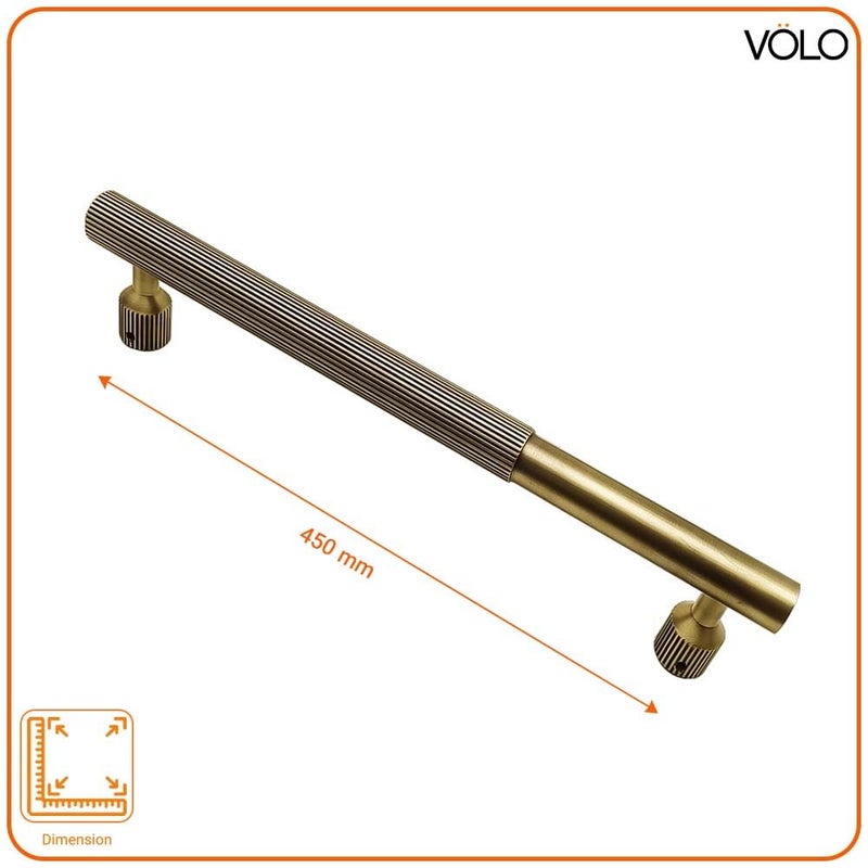 VOLO Antique Finish Door Handle for Main Doors PullPush Handle for Wooden and Glass Doors in Home Hotel Office Model SAM37 2 450MM - Image 2